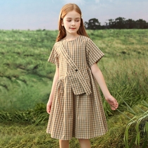 Girl Pure Cotton One-piece Dress Summer Dress Grand Boy Girl Princess Skirt Summer Foreign Air Trendy Children Skirt Summer Style Children Dress