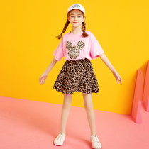 Girls Summer 2022 New Suit Girl Trendy Ocean Gas Baby Girl Summer Clothing Children Short Dress Two Sets