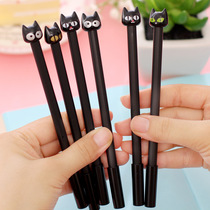 Cat expression cat black cat doll gel pen 0 5mm mystery cartoon black gel pen