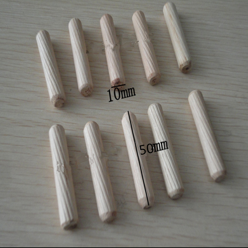 Round Wood Mortice Wood Stopper Wood Stick Twill Wood Nail Furniture WOOD NAIL FURNITURE Three-in-one special M10 * 50