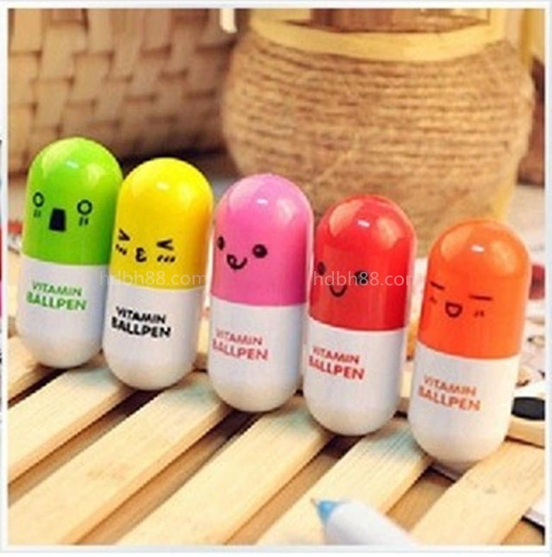 Exploits with expression pill pen cute cartoon expression flex ballpoint pen Flex Pen Gift Children Sell Cute Toys