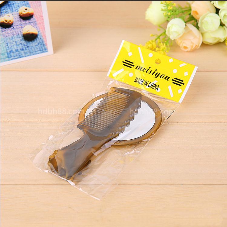Mini mirror comb set cute portable mirror + comb Pocket Mirror small mirror small comb ladies grooming
