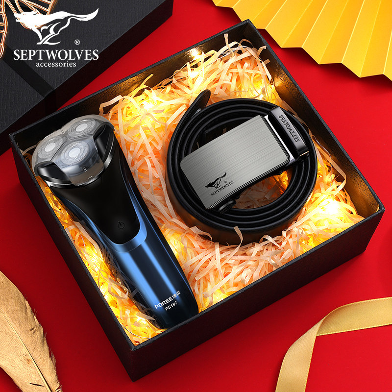 Seven Wolves Leather Strap Men Genuine Leather Automatic Buckle Pure Cow Leather Belt Male Style 2021 New Tide Business Pants Strap