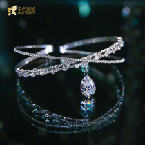 Bridal Neck Chain Fashion Water Drill Collar Collarbone Chain Wedding Dress Daily Write Real Gown Brigade Pat Accessories South Gardenia