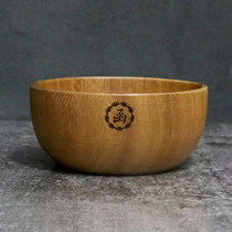 Acacia wooden bowl single set household kitchen children Japanese retro non-hot anti-drop resistant natural solid wood tableware