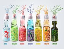 Japan imported Hadapo soda Hata marbles carbonated summer iced Bozi soda 6 flavors at will
