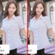 [Короткие рукава] 2 части 65 (v -neck Blue Deep Strip)