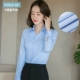 (Одиночная часть 35 Юань) V -Neck Blue Flat Line