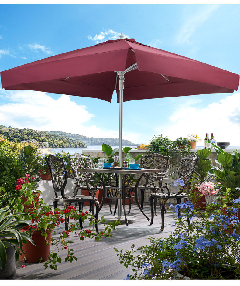 Jingou Outdoor-Garden Garden Plasma Palace-Outdoor Beach Складывание большого фарфорового зонтика среднего зонтика Стол Стул-TMALL_05.JPG