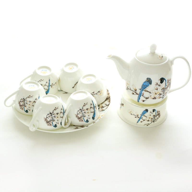 Tea Set Group Brief Modern Living Room Home Work Fu Tea Bone Porcelain Tea Tea Road Small Nursery Tray Suit Whole Set Tea Set