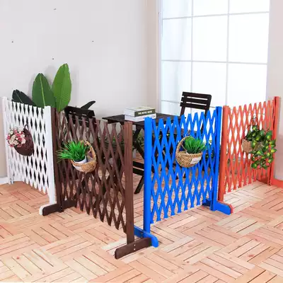 Anti-corrosion wood fence removable partition outdoor garden courtyard decoration telescopic fence guardrail indoor living room fence