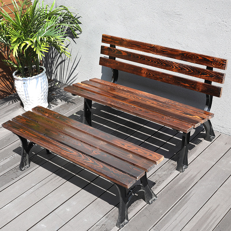 Park bench outdoor leisure backchair outdoor courtyard rainproof and sunscreen landscape seat simple long stool