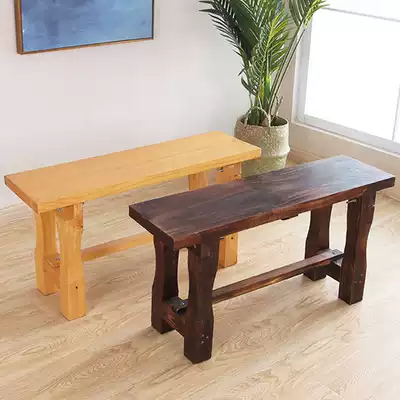Fashion solid wood stool rectangular stool Long stool Household rectangular wooden stool Adult outdoor small bench Simple