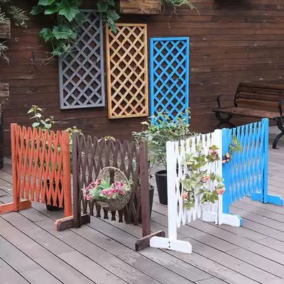 Outdoor anti-corrosion wooden fence fence fence partition Outdoor balcony Garden courtyard decorative fence climbing rattan flower rack