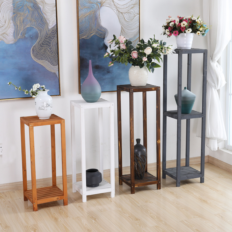 Flower shelf multilayer solid wood Balcony Disposal Single Green flower Flower Pots Shelf Indoor Multi-Meat Living-room Chinese Chandelia Home-Taobao