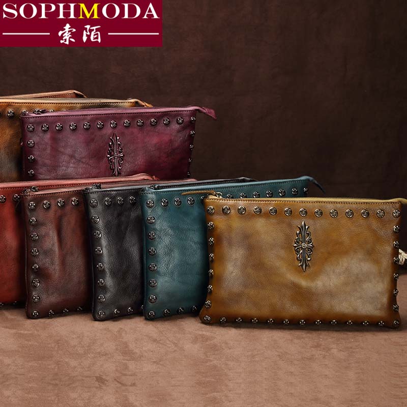 Lady riveted skin handbag woman handbag female handbag bag bag woman with large capacity slope bag girl 2023 new style