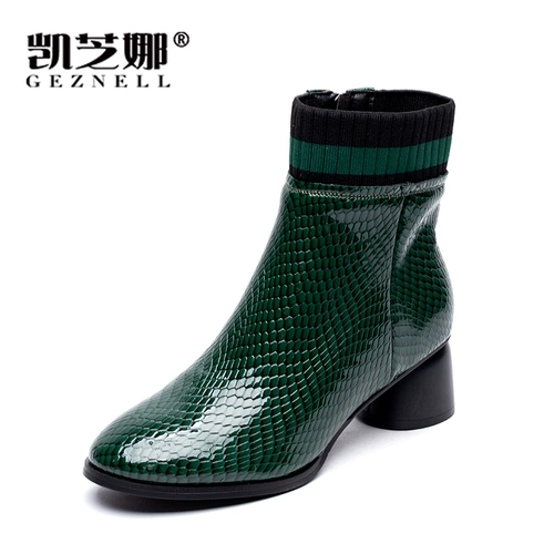 Демисезонные флисовые короткие сапоги, 2024 года, из натуральной кожи