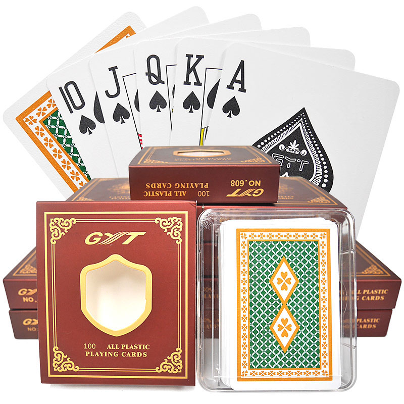 Plastic playing card GYT double-sided frosted waterproof anti-foldable washable PVC adult thick tide brand box bridge wholesale