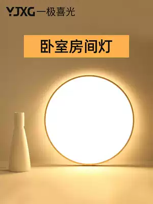 Ceiling lamp led Nordic simple wood grain color bedroom light Brown bedroom light Silver study cloakroom lamp