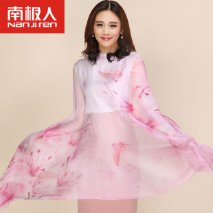 2017秋冬季新款杭州丝绸女围巾百搭苏州卡其