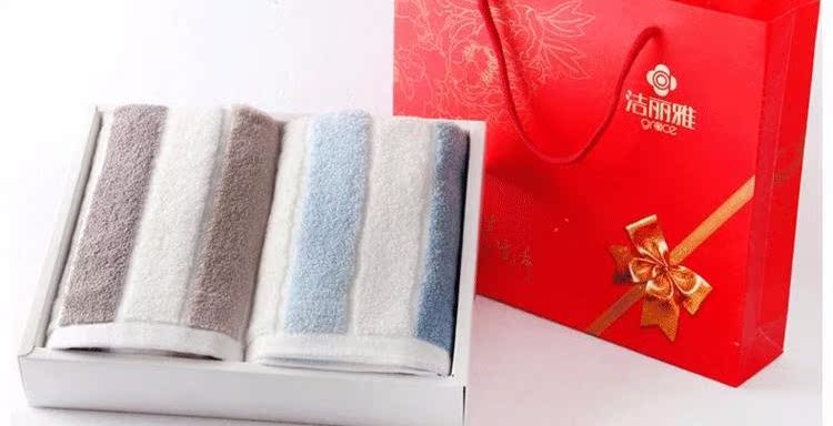 Jie Ya quà tặng bông khăn vài người lớn đám cưới món quà phúc lợi gạc khăn mặt hộp hai gói nạp - Khăn tắm / áo choàng tắm khăn tắm sợi tre cho bé