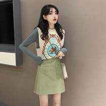 2020 new Hepburn wind light cooked Imperial sister professional foreign gas can salt sweet small fragrant wind skirt two-piece autumn