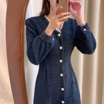 2021 the new French style long skirt palace windy with a florian lace pearl button to collect waist and dress children