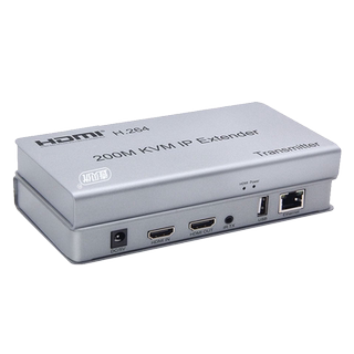 HDMI网线延长器KVM USB键盘鼠标延长200米网线信号单RJ网线延长器