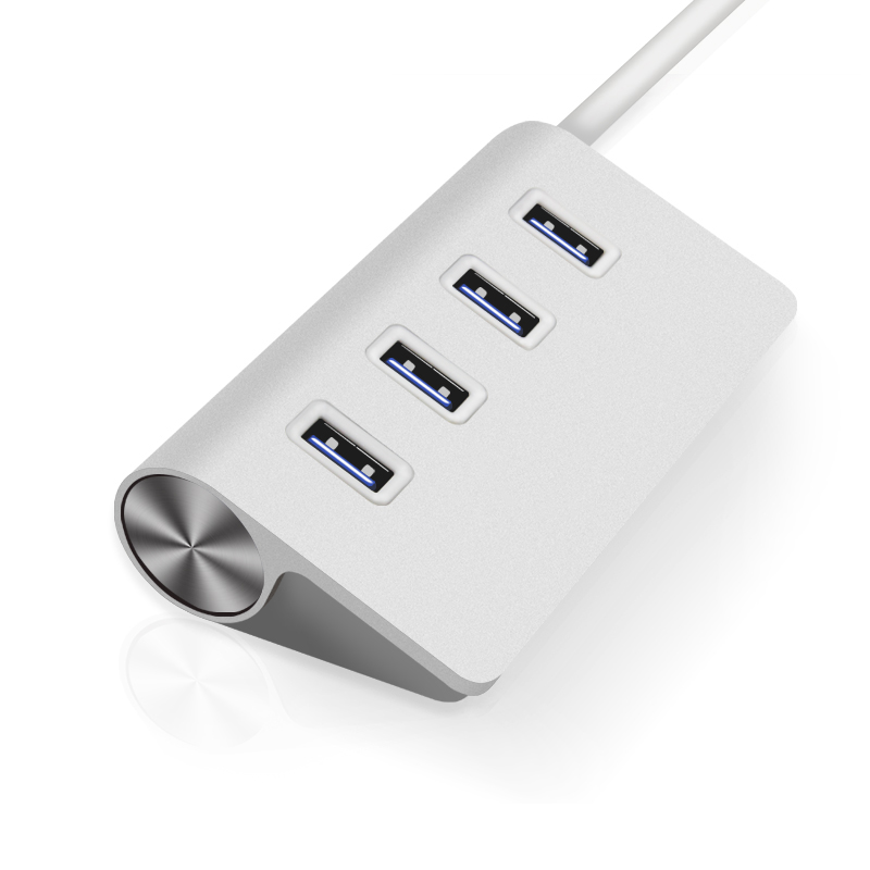 Bộ chia USB hợp kim nhôm một cho bốn máy tính xách tay 3.0 máy tính xách tay mac mở rộng đa giao diện dock tốc độ cao trung tâm mở rộng - USB Aaccessories cáp sạc usb type c