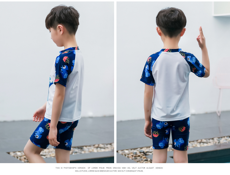 Trẻ em của Đồ Bơi Trai Bơi Quần Cậu Bé Lớn Chia Áo Tắm Cậu Bé Dễ Thương Cartoon Bé Đồ Bơi Bơi Cap bikini dây