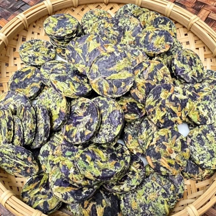 【Blue Butterfly Tea Cake】Blue Butterfly Flower Tea, Tea Slices Are Convenient for Brewing
