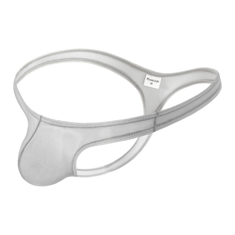 Netyarn men's dart pants thin section of day system translucent underpants low waist high-bounty Spice Sex T-pants man