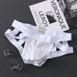 Low-waist underwear pure cotton men's thong sexy men's doublet summer breathable T-pants hip lift youth large size pants