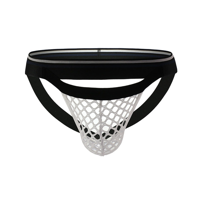 Fishing nets men's underwear thin and large mesh exposed hip pants translucent U convex breathable low waist gay pair of pants