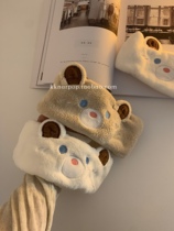 kknar cartoon creative plush wide-brimmed headband for face washing cute soft mask special ins hairband hairpin