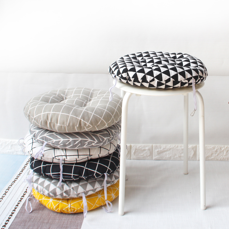 Day-style thickened round cushion cotton linen chair cushions for a long time sitting on a bench seat student kindergarten fart on the ground floor