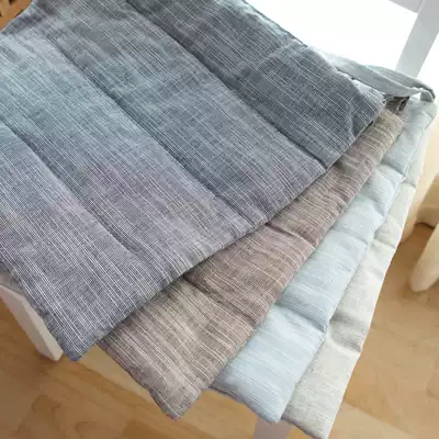 Simple summer thin cushion dining table and chair cushion Car office student stool sedentary stool cushion cotton and linen breathable