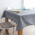 Phong cách Nhật Bản đơn giản khăn trải bàn sọc bông và vải lanh nhỏ tươi văn học vải vải bàn cà phê vải TV tủ lưới màu đỏ miếng trải bàn ăn Khăn trải bàn