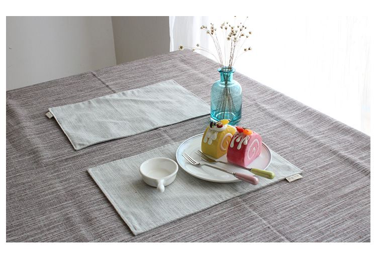 Phong cách Nhật Bản đơn giản rắn màu cotton và khăn trải bàn bằng vải lanh màu đỏ vải lanh bàn cà phê bàn ​​sách vải bàn vải khăn trải bàn gỗ