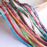 Прямоугольные бирюзовые бусины из нефрита ручной работы, аксессуар, аксессуары, 4×13мм