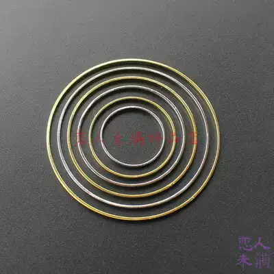 Pure copper electroplating 18K golden White K 15-20-25-30-35-40mm copper circle ring flat closed ring