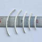 Изогнутая трубка, S925, браслет, ожерелье, аксессуары, серебро 925 пробы, 2-3мм, DIY