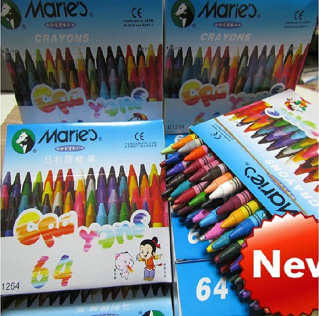Guaranteed Marley 64 color crayon oil painting stick E1264 Colorful Stick Children Paintbrush Painting Promotion-Taobao