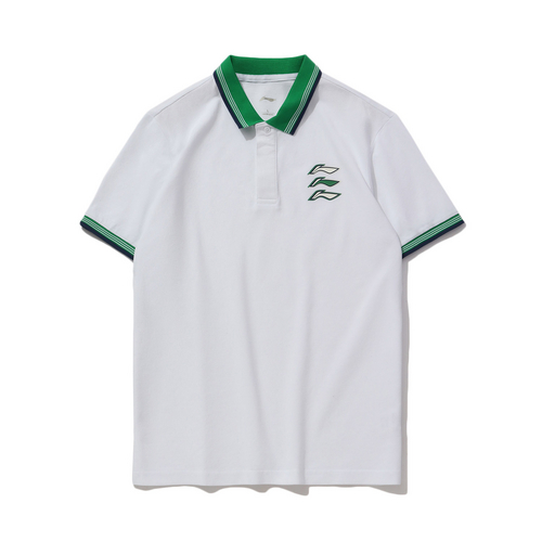 Li Ning short-sleeved lapel men's sports fashion series pure cotton skin-friendly POLO shirt APLQ205