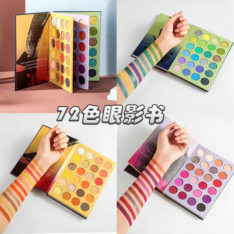 72 color eye shadow book eye shadow pan orange blossom overfire makeup eye shadow stage makeup color broad market multicolor book eye shadow
