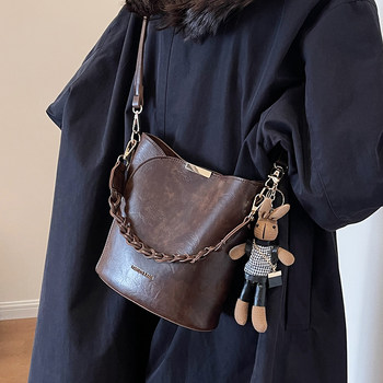 Retro Niche Design Bag for Women 2025 New High-End Texture Versatile Crossbody Bag Popular Hand-Held Bucket Bag