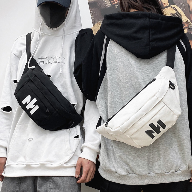 Boomer Chest Bag Men And Women Canvas Slanted Satchel Casual Men Small Satchel Student Single Shoulder Bag Street Sports Purse Strings