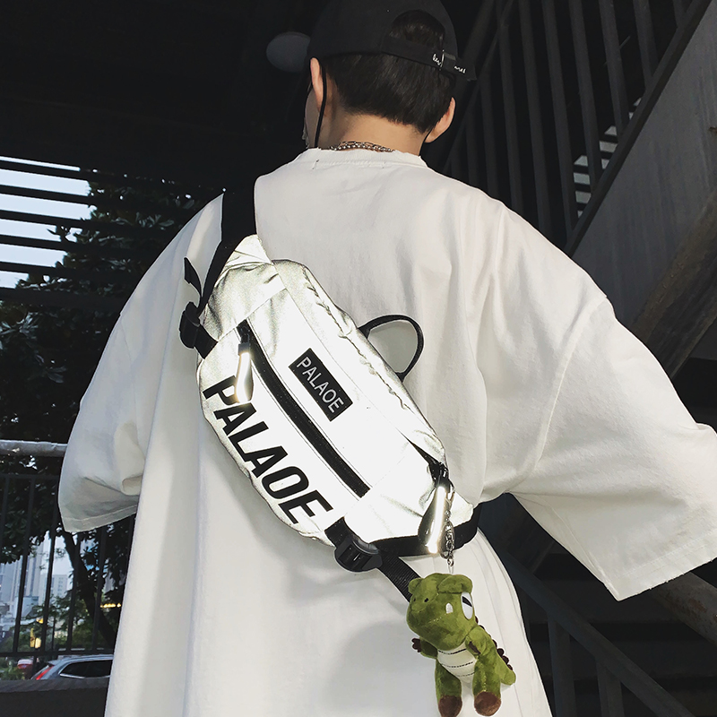 Tide Brake Brock Men in Super Fire Street Single Shoulder Bag Bag Female Student Reflective Small Backpack