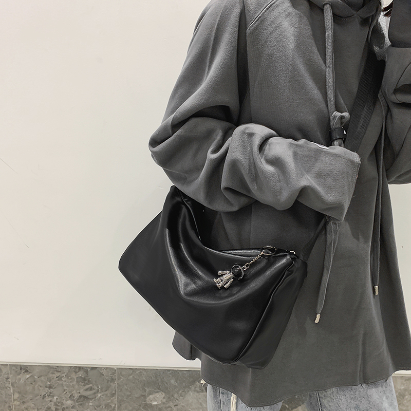 Crossbody Bag Men's Trendy Brand Workwear Shoulder Bag Japanese Style ins Backpack Women's Casual Pu Leather Shoulder Bag Student Messenger Bag