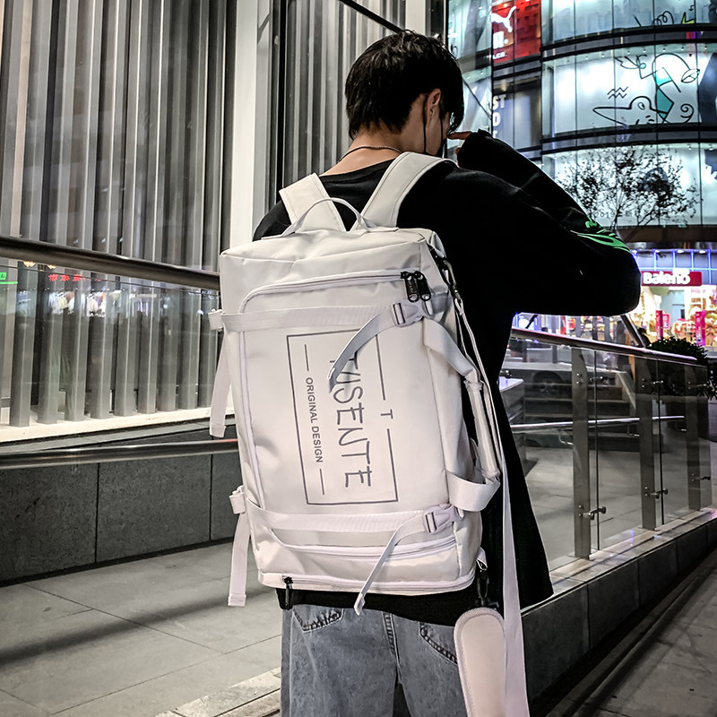 Bookbag female in wind shoulder bag male fashion trend Han Hakuku high school students tide brand large capacity backpack